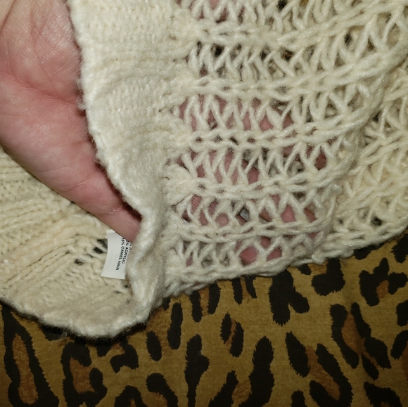 GAP Cream Cable Open-Knit Cowel-neck Sweater - Picture 7 of 8